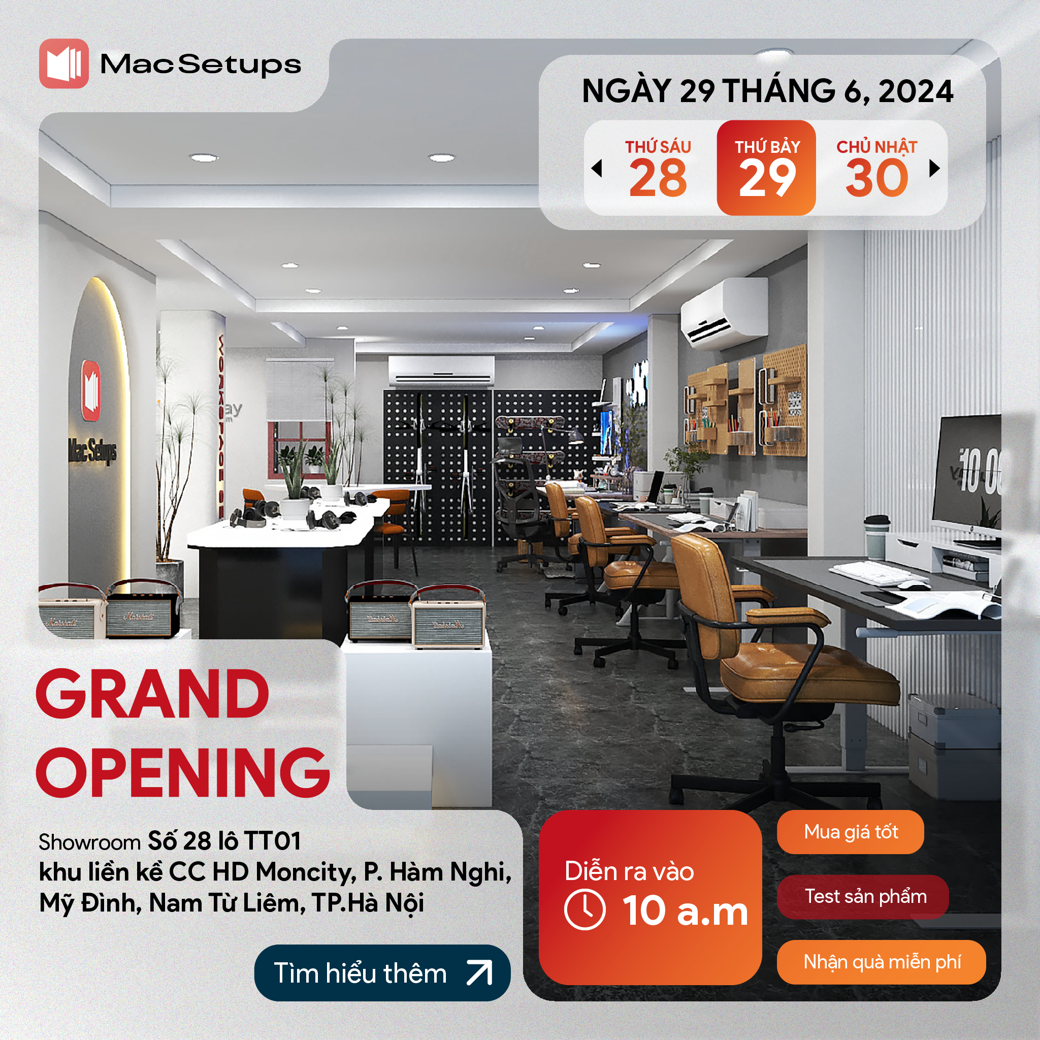 TRẢI NGHIỆM SHOWROOM MAC SETUPS NHẬN QUÀ HẤP DẪN 🎁