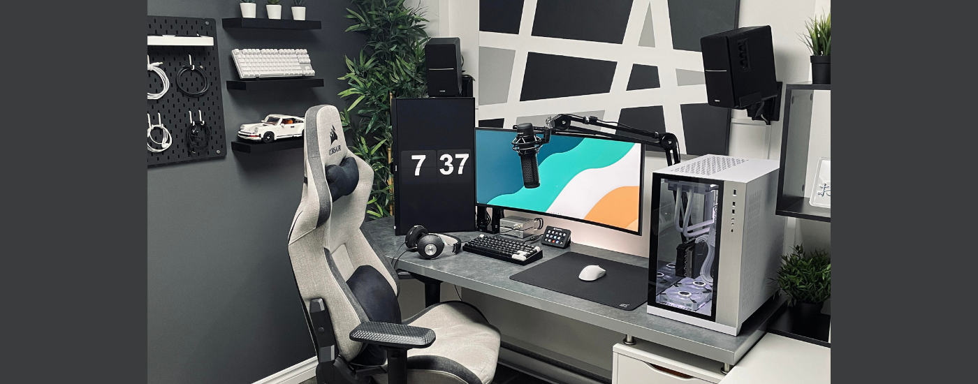 Nâng tầm giấc ngủ cho hoàng thượng với gaming setup theo phong cách Monochrome