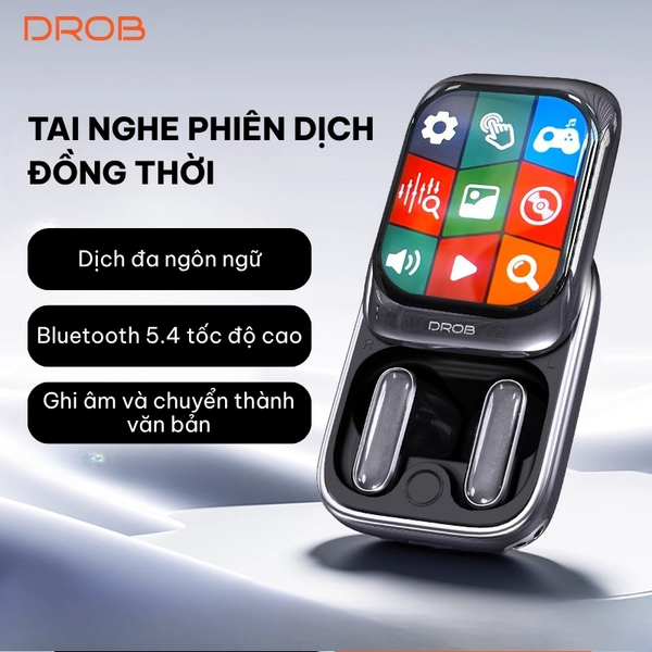 Tai Nghe Bluetooth DROB G9 - Phiên Dịch Thông Minh 400mAh 48 Giờ Pin