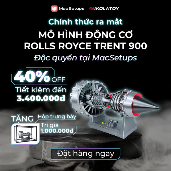 Mô hình động cơ tuốc bin quạt Rolls Royce Trent 900 NikolaToy (40cm/15.7in)
