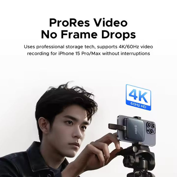 Ổ SSD Nam Châm Từ Tính ORICO - Tốc Độ 20Gbps, Hỗ Trợ Quay 4K ProRes Cho iPhone 15 Pro Trở Lên