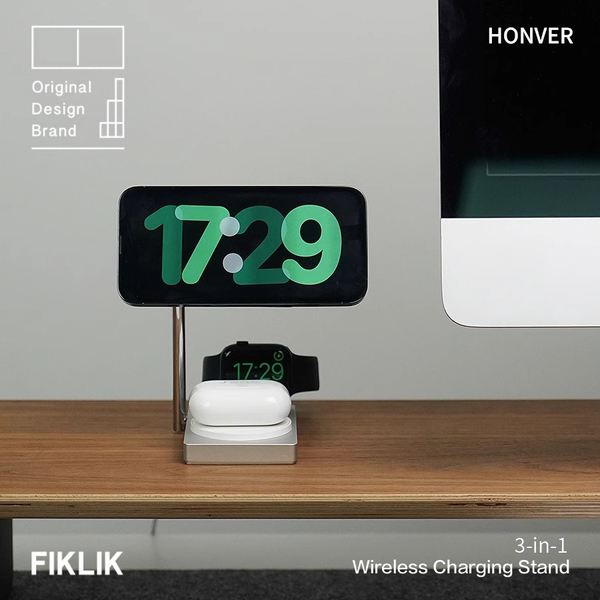 Sạc Không Dây 3 Trong 1 9SPACE - Hỗ Trợ Điện Thoại, Tai Nghe, Đồng Hồ