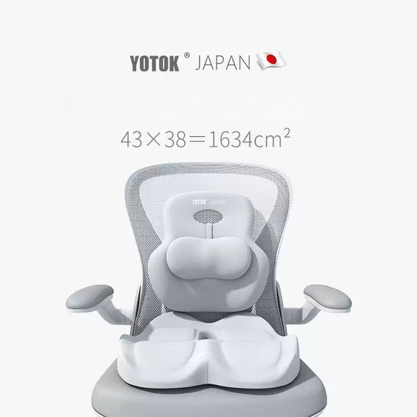 Đệm Tựa Lưng Lót Mông YOTOK - Thiết Kế Công Thái Học, Tránh Đau Mông, Thắt Lưng
