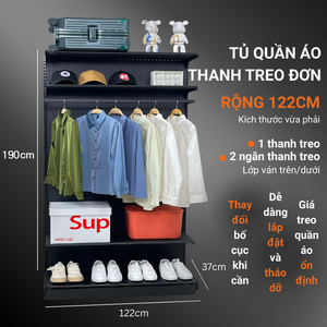 Kệ Tủ Quần Áo CloakBoard 9SPACE - Khung Sắt Tối Giản, Lưu Trữ Tiện Lợi