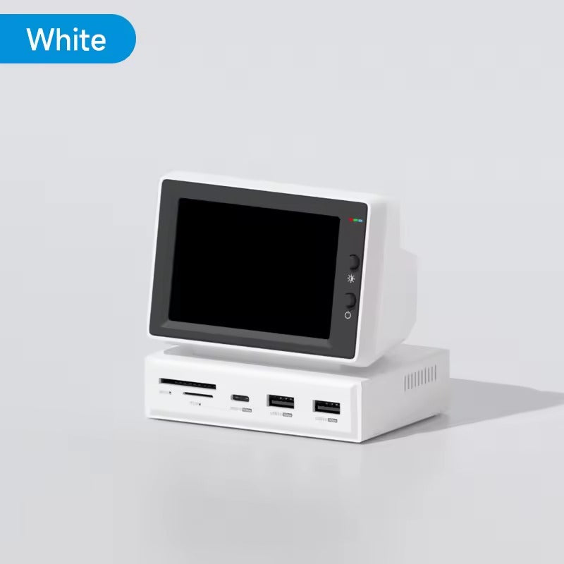 Docking Station Hagibis màn hình mini 3.5 inch IPS AIDA64 - Giám Sát CPU RAM HDD Thời Gian Thực, Hub USB-C Đa Năng Cho Laptop, PC