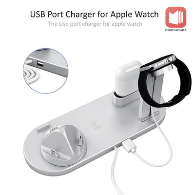 Hub sạc thông minh apple watch, iphone, airpods, sạc có dây và không dây